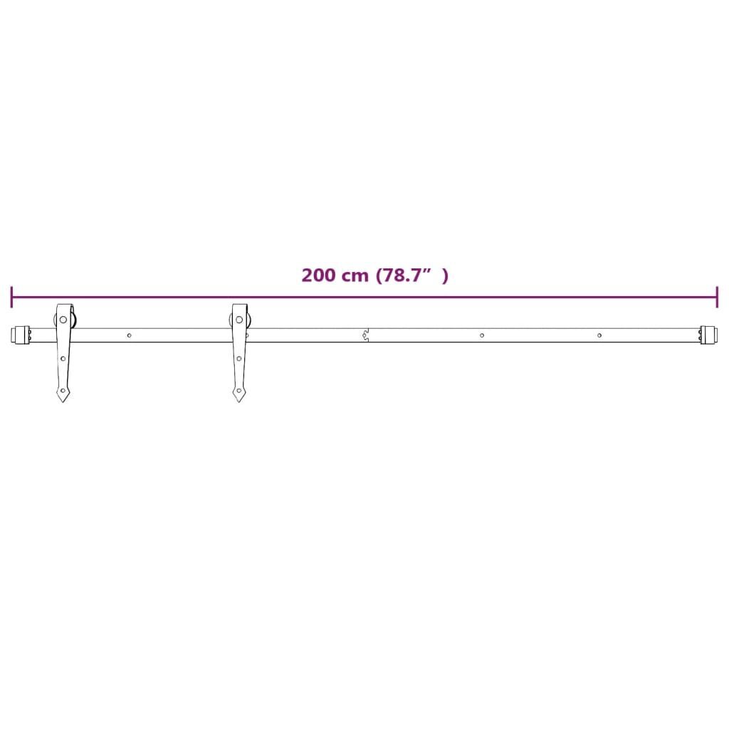 Liukuovi laitteistosarjalla, 90x210cm, massiivimäntyä hinta ja tiedot | Sisäovet | hobbyhall.fi