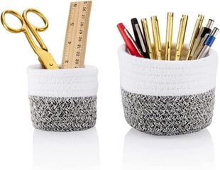 VIVERE Boho Desk Organiser Set of 2 pcs White Grey Multi-functional. hinta ja tiedot | Toimistotarvikkeet | hobbyhall.fi