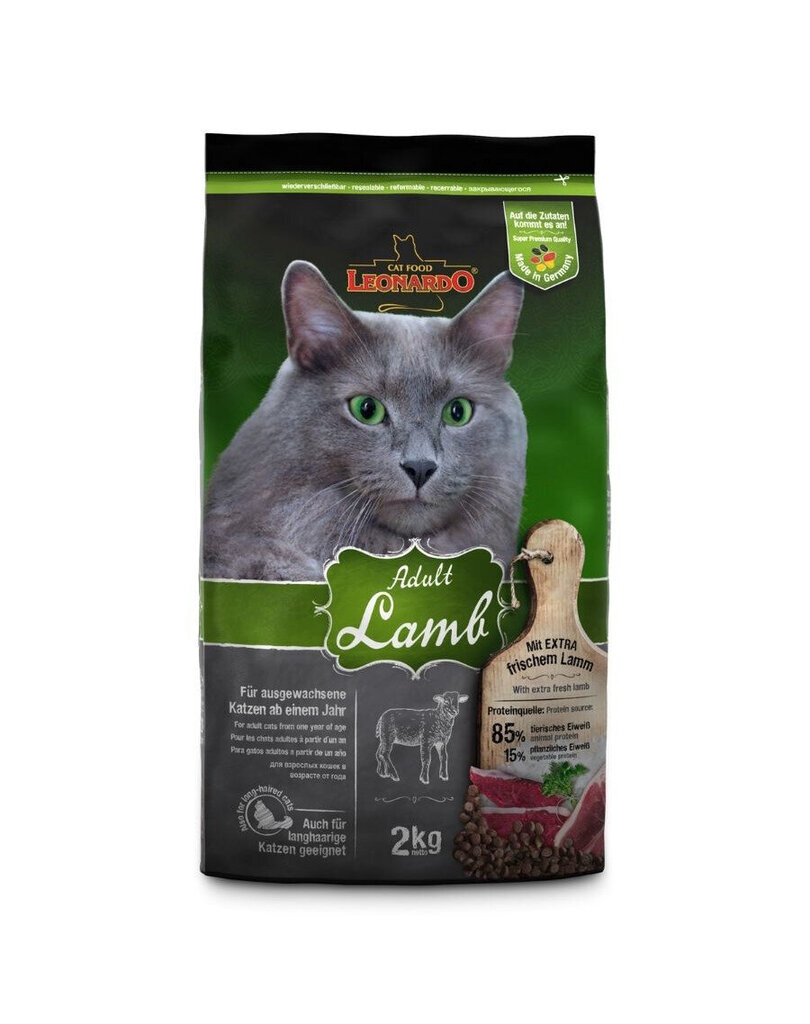 Leonardo Adult Lamb & Rice kissan täysravinto, 2 kg hinta ja tiedot | Kissan kuivaruoka | hobbyhall.fi