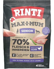 Rinti Max-i-mum Senior kissan täysravinto kanan kanssa, 4 kg hinta ja tiedot | Koiran kuivaruoka | hobbyhall.fi