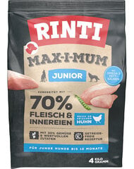 Rinti Max-i-mum Junior koiranpennun täysravinto, kanan kanssa, 4kg hinta ja tiedot | Koiran kuivaruoka | hobbyhall.fi