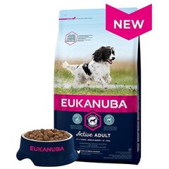 Eukanuba Adult Medium, kanaa, 18 kg hinta ja tiedot | Koiran kuivaruoka | hobbyhall.fi