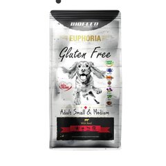 Biofeed Euphoria Gluten Free Adult Small&Medium naudanlihaa, 12kg hinta ja tiedot | Koiran kuivaruoka | hobbyhall.fi