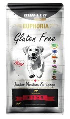 Biofeed Euphoria Gluten Free Junior Small&Medium naudanlihaa, 12kg hinta ja tiedot | Koiran kuivaruoka | hobbyhall.fi