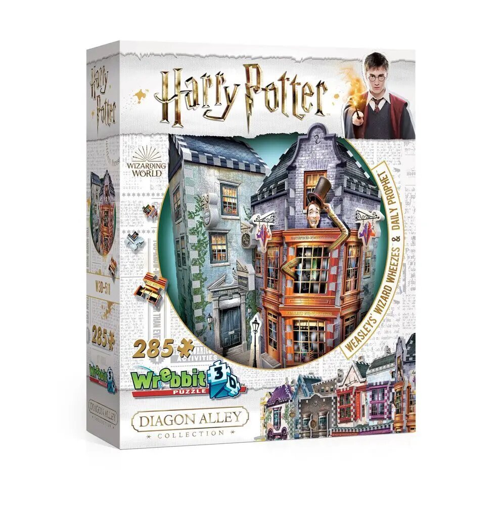 Harry Potter 3D-palapeli DAC Weasleyn velhon vinkuminen & Päivittäinen profeetta hinta ja tiedot | Palapelit | hobbyhall.fi