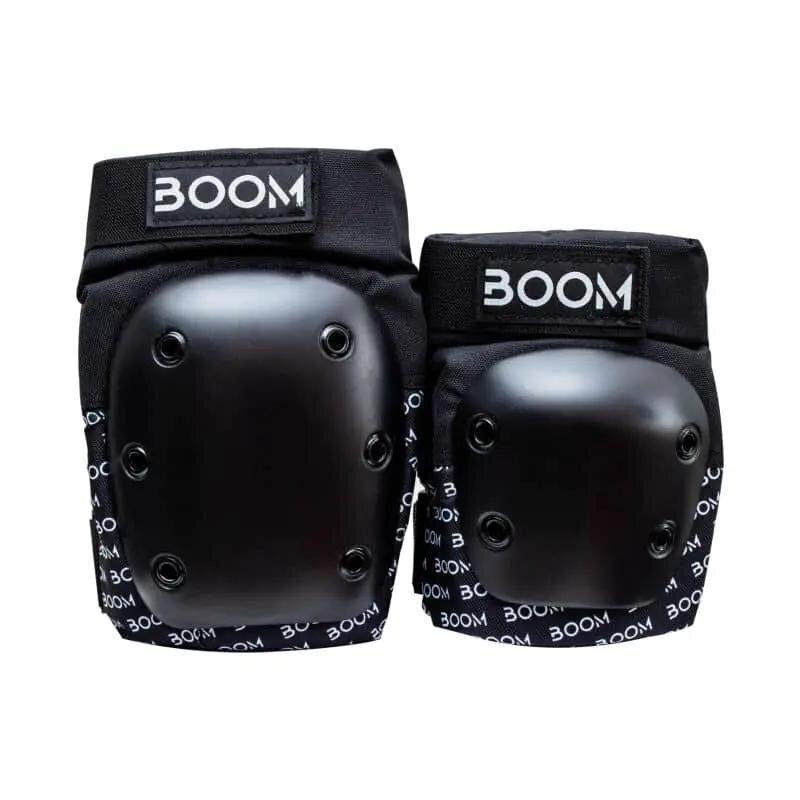 Polvi- ja kyynärsuojat BOOM Basic Double Pad Set, musta (M) hinta ja tiedot | Muut pyörätarvikkeet | hobbyhall.fi