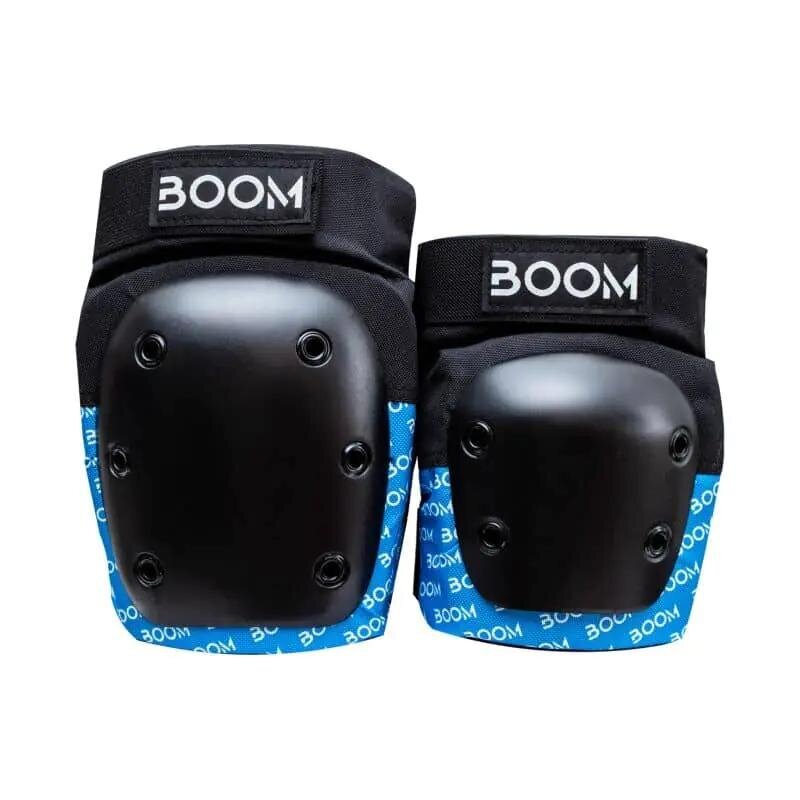 Polvi- ja kyynärsuojat BOOM Basic Double Pad Set, sininen (S) hinta ja tiedot | Muut pyörätarvikkeet | hobbyhall.fi