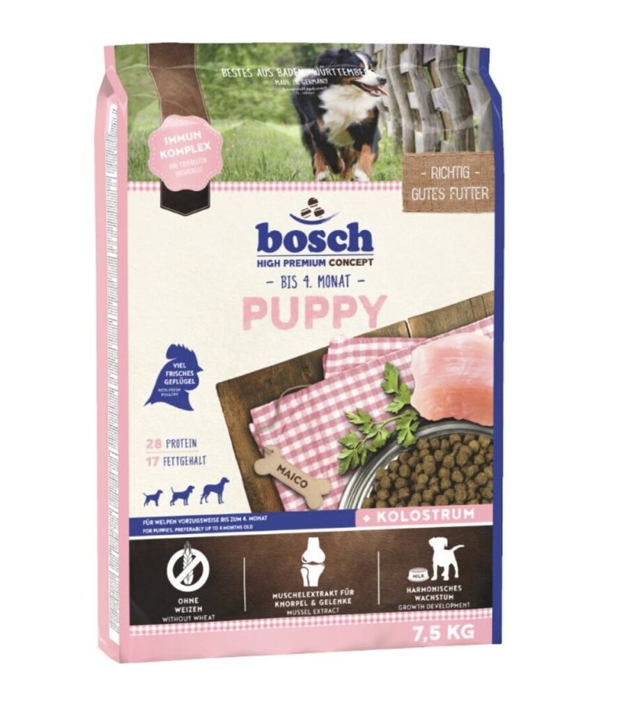 Bosch Puppy koiran täysravinto siipikarjan kanssa, 15 kg hinta ja tiedot | Koiran kuivaruoka | hobbyhall.fi