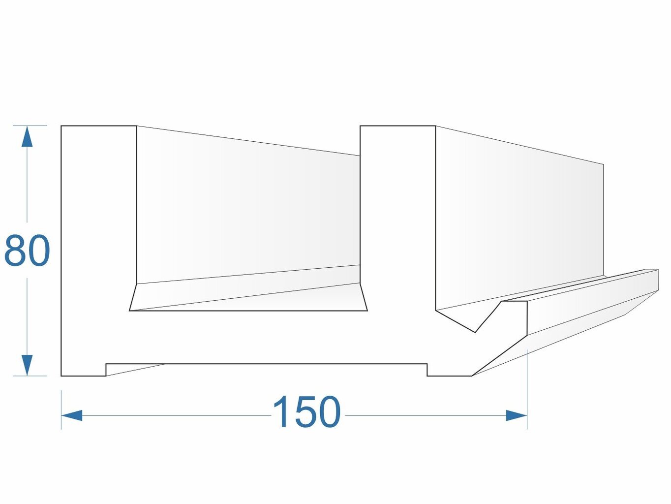 Alakatto, LH4C 8x15x200cm hinta ja tiedot | Sisustuspaneelit | hobbyhall.fi