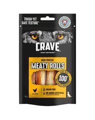 Crave Meaty Rolls aikuisille koirille, kanaa, 8x50 g hinta ja tiedot | Koiran herkut | hobbyhall.fi