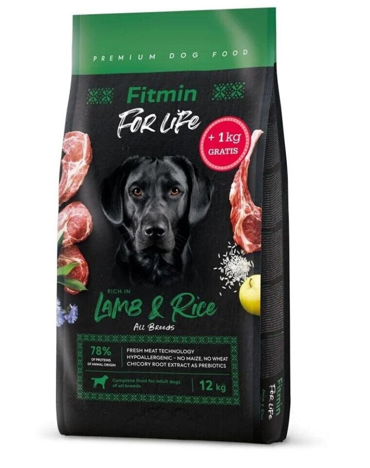 Fitmin Dog For Life Lamb&Rice, 13 kg hinta ja tiedot | Koiran kuivaruoka | hobbyhall.fi