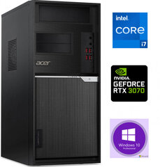 Acer Veriton i7-11700 32GB 1TB SSD RTX 3070 8GB Windows 10 hinta ja tiedot | Pöytätietokoneet | hobbyhall.fi