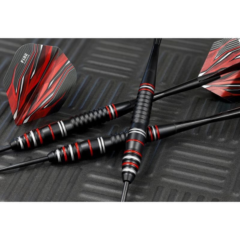 Darts Harrows Fire High Grade Alloy Steeltip, 3 kpl, musta, punainen hinta ja tiedot | Darts | hobbyhall.fi