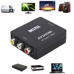 iLike HD6 Mini Digitaaliseen ja Analogiseen Muunninlaatikkoon HDMI Tulo 3RCA Ulostulo Mini USB Toimintaa Musta (OEM) hinta ja tiedot | Adapterit | hobbyhall.fi