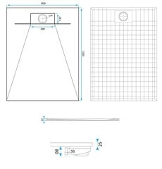 Basaltti CARRARA WHITE suihkuallas 90x120 hinta ja tiedot | Suihkualtaat | hobbyhall.fi