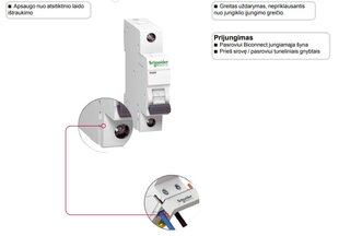 Modulaarinen automaattikytkin Schneider Electric Acti9 K60N, 1P 16A B 6kA hinta ja tiedot | Kytkimet ja pistorasiat | hobbyhall.fi