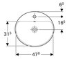 Keraaminen pesuallas Geberit VariForm 50 x 45 cm, valkoinen. 500.712.01.2 hinta ja tiedot | Pesualtaat | hobbyhall.fi