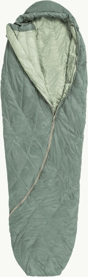 Makuupussi Jack Wolfskin Athmos Down +5, 180 cm, vihreä hinta ja tiedot | Makuupussit | hobbyhall.fi