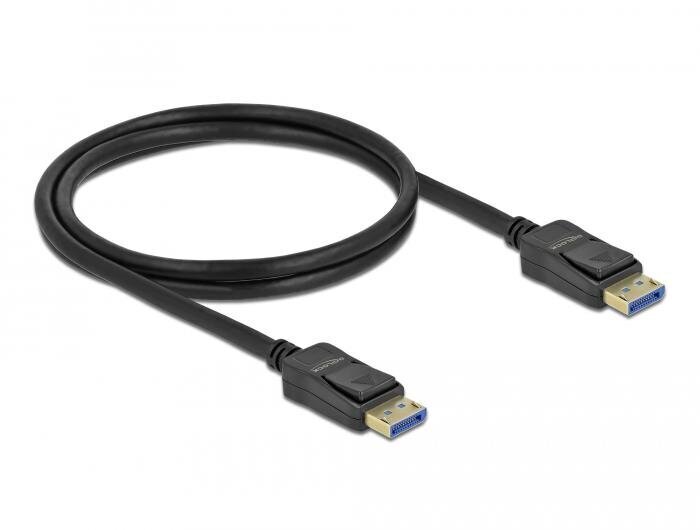 Delock-kaapeli DisplayPort 2.0 uros > DisplayPort uros 10K 1 m hinta ja tiedot | Kaapelit ja adapterit | hobbyhall.fi