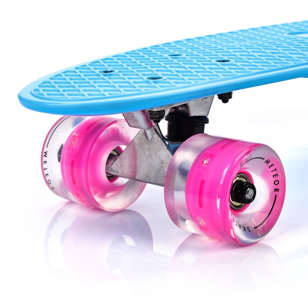 Skeittilauta Meteor Pennyboard, sininen / vaaleanpunainen hinta ja tiedot | Skeittilaudat | hobbyhall.fi