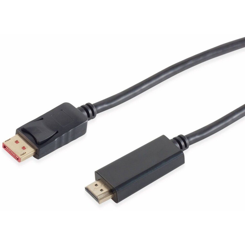 No-Name DisplayPort (ST) > HDMI (ST) 7,5 m 4K 60 Hz kullattu musta hinta ja tiedot | Kaapelit ja adapterit | hobbyhall.fi