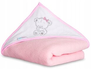 Lasten hupullinen pyyhe Babymam, 100x100 cm, pinkki hinta ja tiedot | Kylpyvälineet | hobbyhall.fi