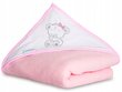 Lasten hupullinen pyyhe Babymam, 100x100 cm, pinkki hinta ja tiedot | Kylpyvälineet | hobbyhall.fi