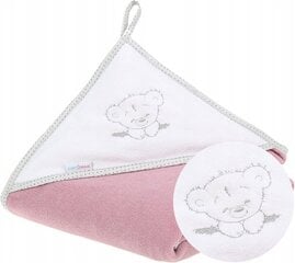 Lasten hupullinen pyyhe Babymam, 100x100 cm, pinkki hinta ja tiedot | Kylpyvälineet | hobbyhall.fi