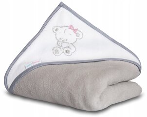 Lasten hupullinen pyyhe Babymam, 100x100 cm, harmaa hinta ja tiedot | Kylpyvälineet | hobbyhall.fi