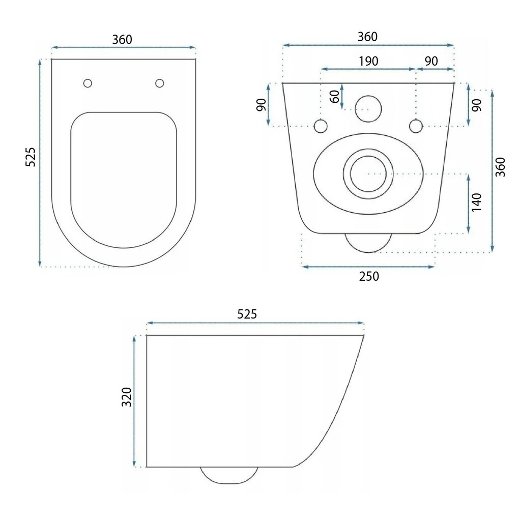 Eddy N Tornado Rimless seinälle ripustettava wc-istuin hinta ja tiedot | WC-istuimet | hobbyhall.fi