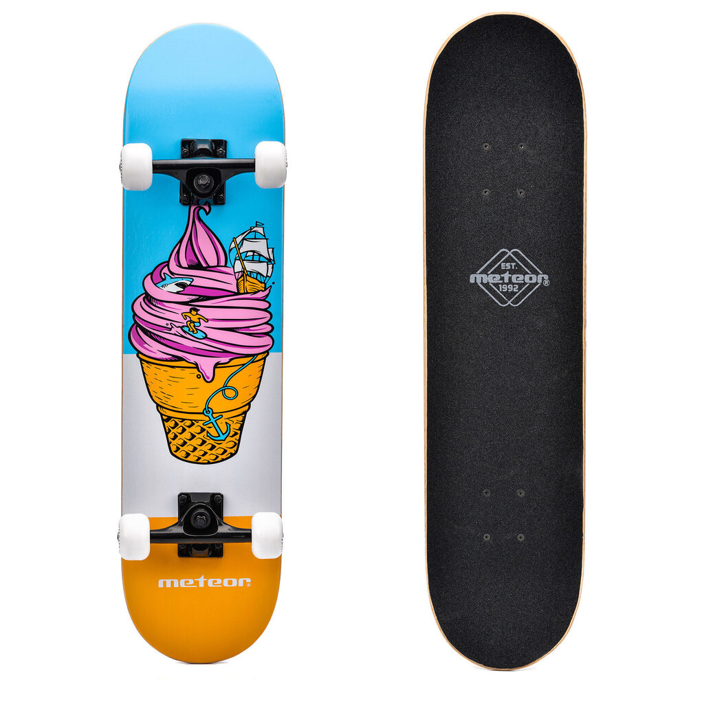 Rullalauta Meteor Ice Cream 76 cm, sininen/musta hinta ja tiedot | Skeittilaudat | hobbyhall.fi