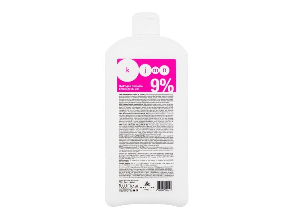 Kallos vety 9% 1000ml hinta ja tiedot | Hiusvärit | hobbyhall.fi