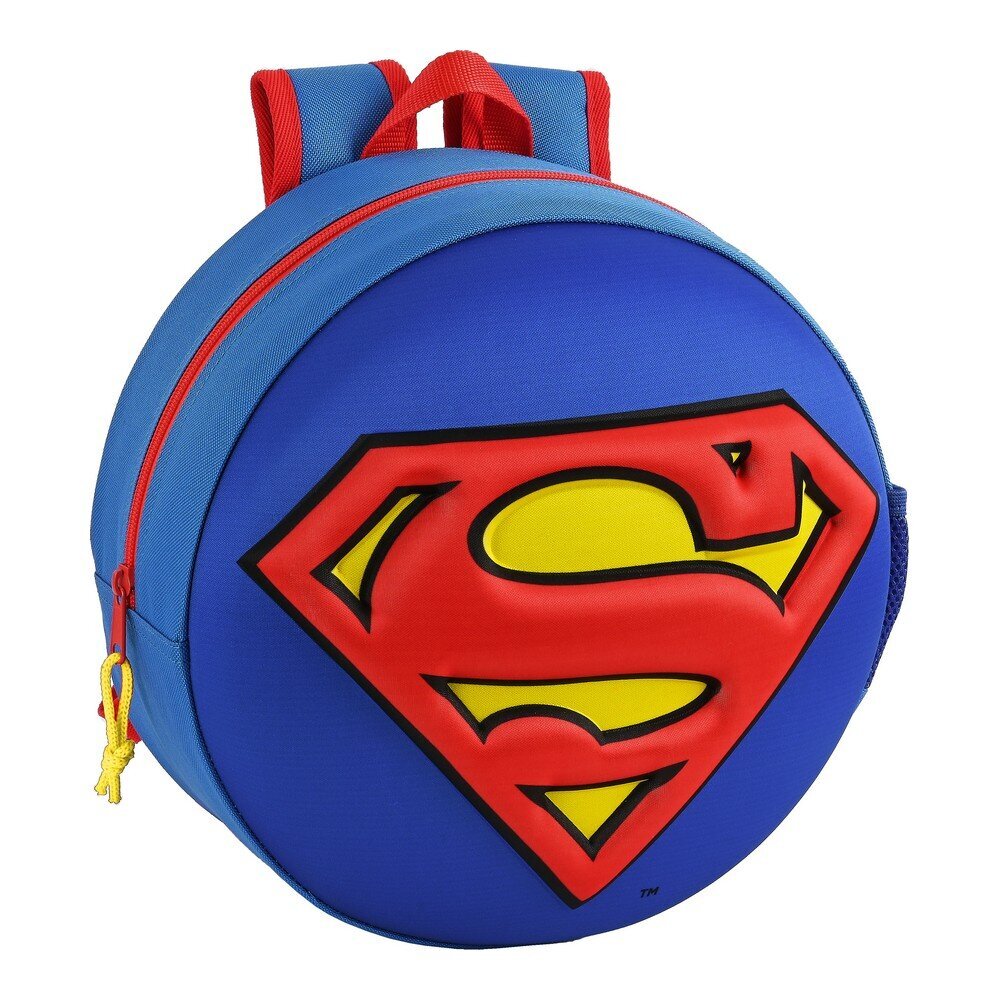 3D Lasten laukku Superman Punainen Sininen Keltainen (31 x 31 x 10 cm) hinta ja tiedot | Koulureput ja -laukut | hobbyhall.fi