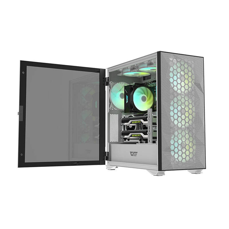 Darkflash C6 ARGB tietokoneen tuuletinsarja 3in1 120x120, valkoinen hinta ja tiedot | Tietokoneen tuulettimet | hobbyhall.fi