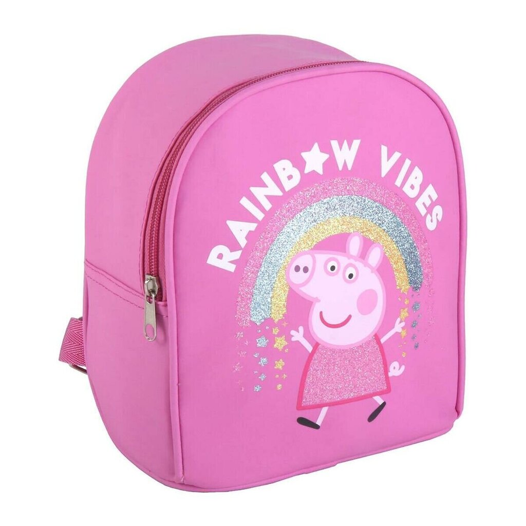 Koululaukku Peppa Pig, 18 x 10 x 21 cm, fuksia hinta ja tiedot | Koulureput ja -laukut | hobbyhall.fi