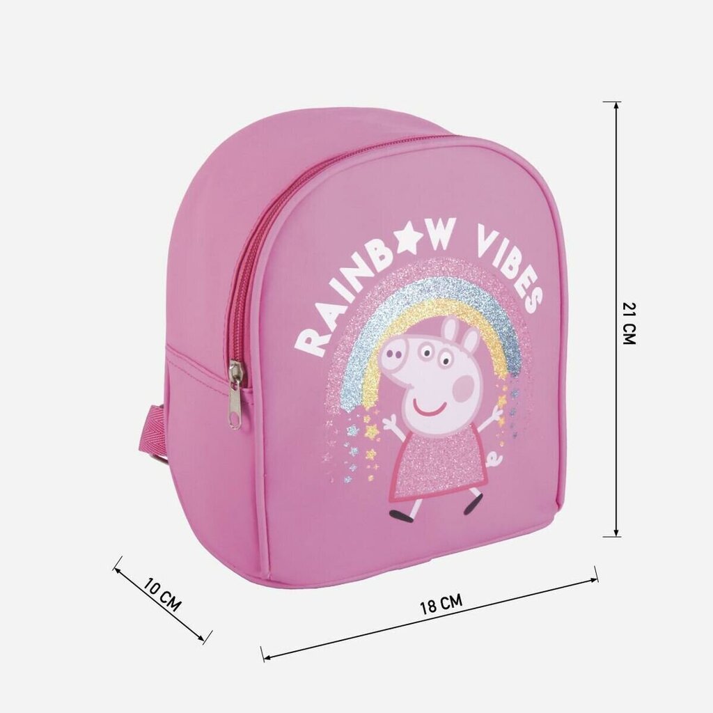 Koululaukku Peppa Pig, 18 x 10 x 21 cm, fuksia hinta ja tiedot | Koulureput ja -laukut | hobbyhall.fi