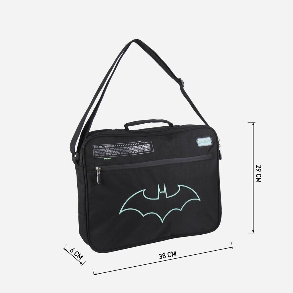 Koulureppu Batman 29 x 6 x 38 cm, musta hinta ja tiedot | Koulureput ja -laukut | hobbyhall.fi