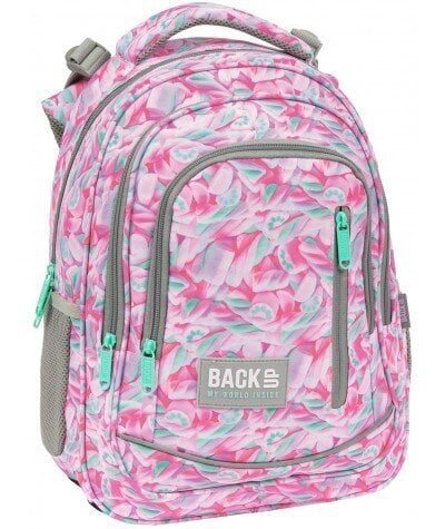 Koulureppu BackUP Foam, 24 L, pinkki/harmaa