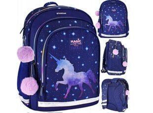 Koulureppu Starpak Unicorn, sininen hinta ja tiedot | Koulureput ja -laukut | hobbyhall.fi