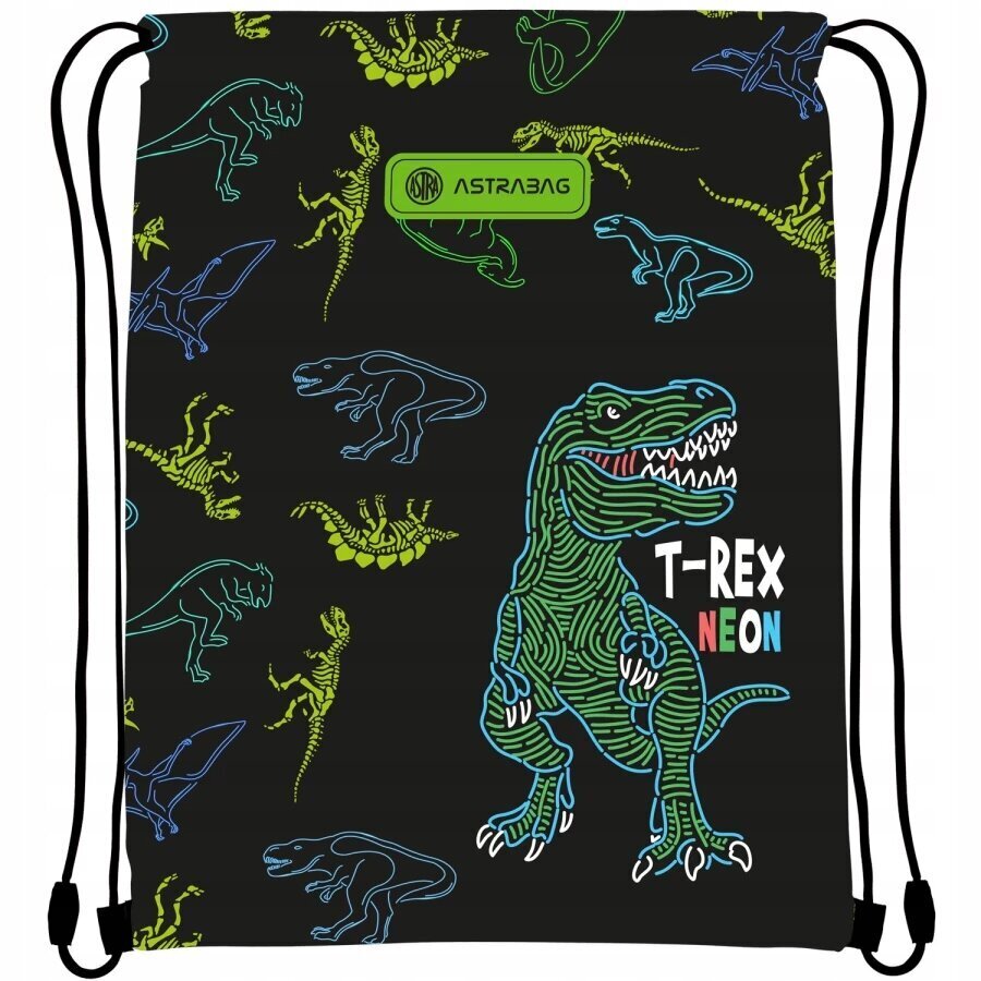 Laukku-reppu AstraBag T-Rex Neon 507023014, 40×33 cm hinta ja tiedot | Koulureput ja -laukut | hobbyhall.fi