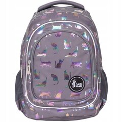 Koulureppu Hash AB330 Holo Ultraviolet Cats 502022130, 20 l hinta ja tiedot | Koulureput ja -laukut | hobbyhall.fi