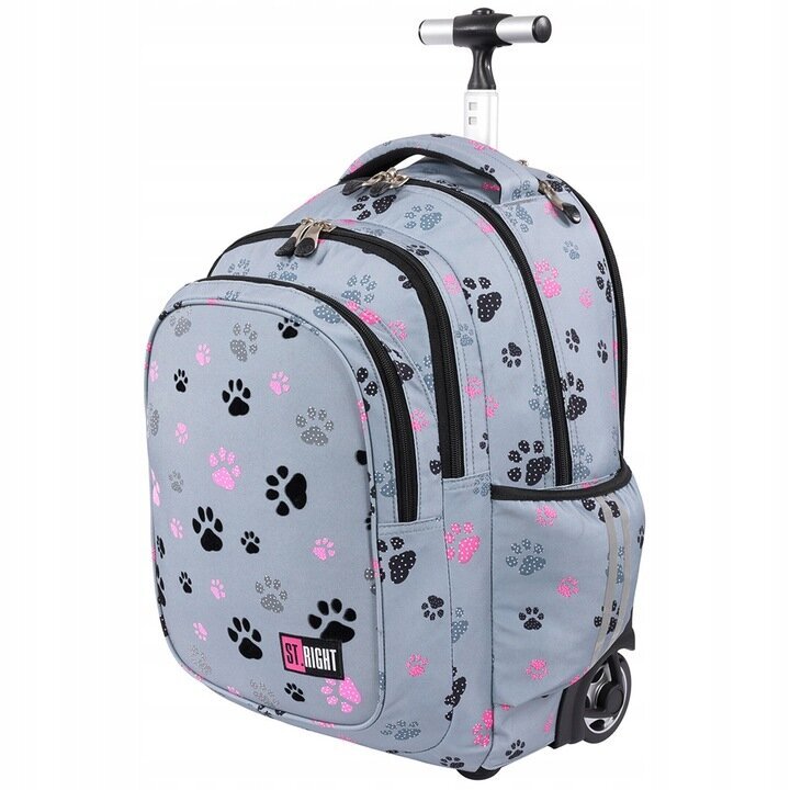 Koulureppu pyörillä St.Right TB-01 Paws 655401, 43x32x26 cm hinta ja tiedot | Koulureput ja -laukut | hobbyhall.fi