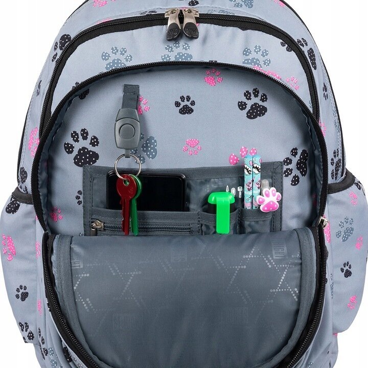 Koulureppu pyörillä St.Right TB-01 Paws 655401, 43x32x26 cm hinta ja tiedot | Koulureput ja -laukut | hobbyhall.fi