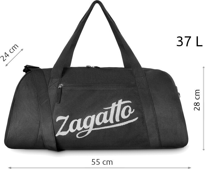 Urheilulaukku Zagatto, 37L, musta hinta ja tiedot | Koulureput ja -laukut | hobbyhall.fi