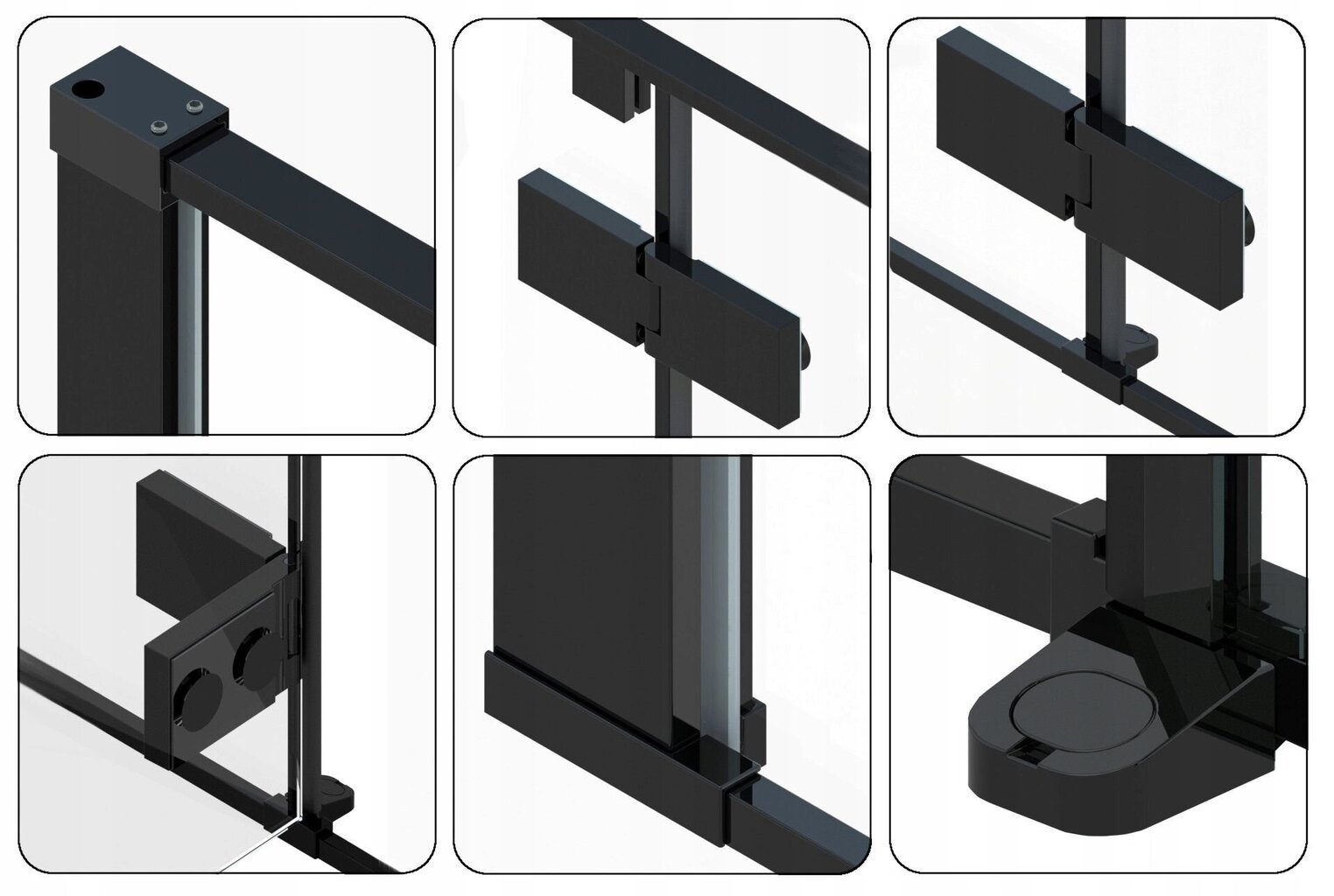 Fargo 90x90 Black Mat suihkukaappi hinta ja tiedot | Suihkukaapit ja suihkunurkat | hobbyhall.fi