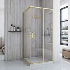 Rea City suihkukaappi 90x90 Brushed Gold hinta ja tiedot | Suihkukaapit ja suihkunurkat | hobbyhall.fi