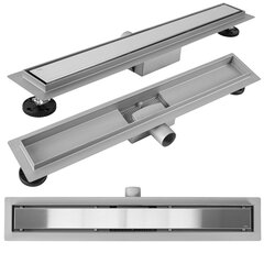 REA Neox Linear Drain, HARJATTU TERÄS 50 hinta ja tiedot | Lattiakaivot | hobbyhall.fi