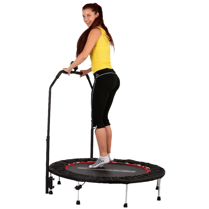 Trampoliini inSPORTline Profi Digital, 122 cm, kahvalla hinta ja tiedot | Fitness-trampoliinit | hobbyhall.fi