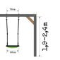 Swing Stork pesä Swibee, 98 cm, vihreä/musta hinta ja tiedot | Keinut | hobbyhall.fi