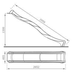 Vihreä liukumäki 4IQ, 290 cm hinta ja tiedot | Liukumäet | hobbyhall.fi